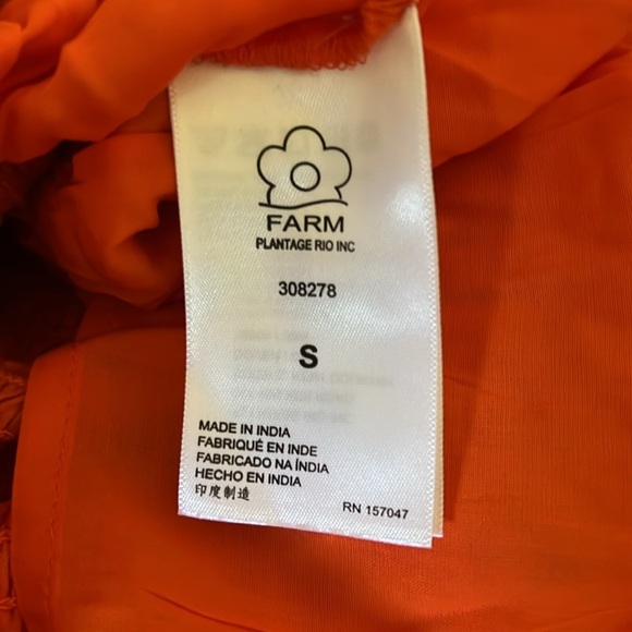 Farm Rio chevron forest orange mini dress NWT $255 - Picture 11 of 15